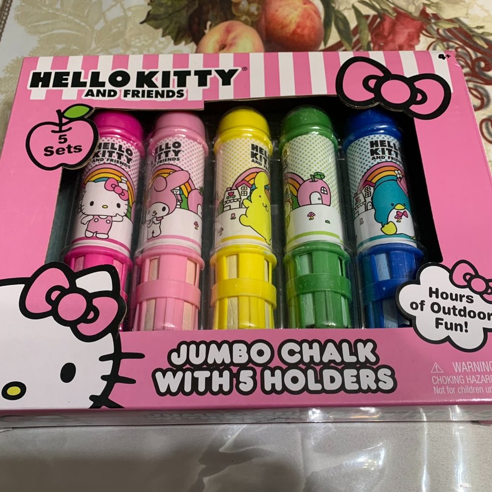 Hello Kitty Jumbo Sidewalk Chalk for kids summer outdoor fun play boys girls toy